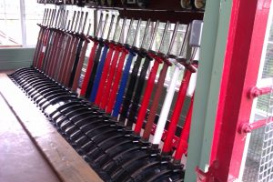 Boughton No.2 refurbished levers looking from the door.
