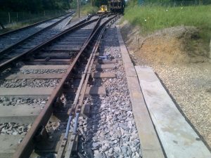 Point rodding installed in June 2014 to control the trap points for Boughton sidings No. 2 & No.3.