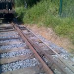 Point Rodding for trap point on Boughton No. 3 siding