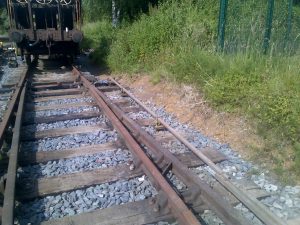 Point Rodding for trap point on Boughton No. 3 siding