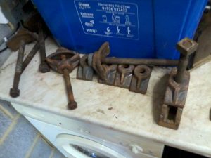 Cleaned Signal pole clamp parts