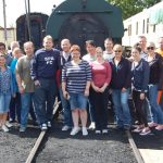 Volunteers from Nationwide Building Society long with Volunteer Working Members Grahame Every and David Millard during a break on 29th of July 2015. Photo: Brian Chambers