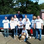 The Nationwide Building Society volunteers with N&LR volunteer working member / faciliator Grahame Every. Photo: David Millard