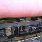 A close up view of BR Mk2 Coach 5174 newly painted B4 bogie. Photo: D.Millard