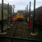 With all of the uprights installed on 11 Feb 2018, he view along the siding looks a touch different. Photo Credit: Graham Peacock