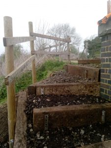 A view up the temporary footpath steps at the northern end of Bridge 11 on 07 April 2019 Photo credit: Graham Peacock