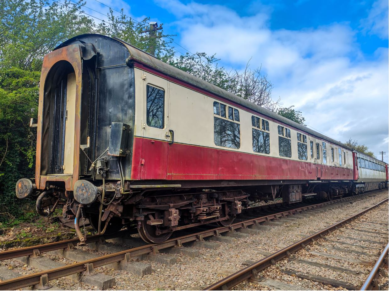 BR MK1 FK M13324 being unloaded at Boughton on 08 February 2022. Photo: John Bannister